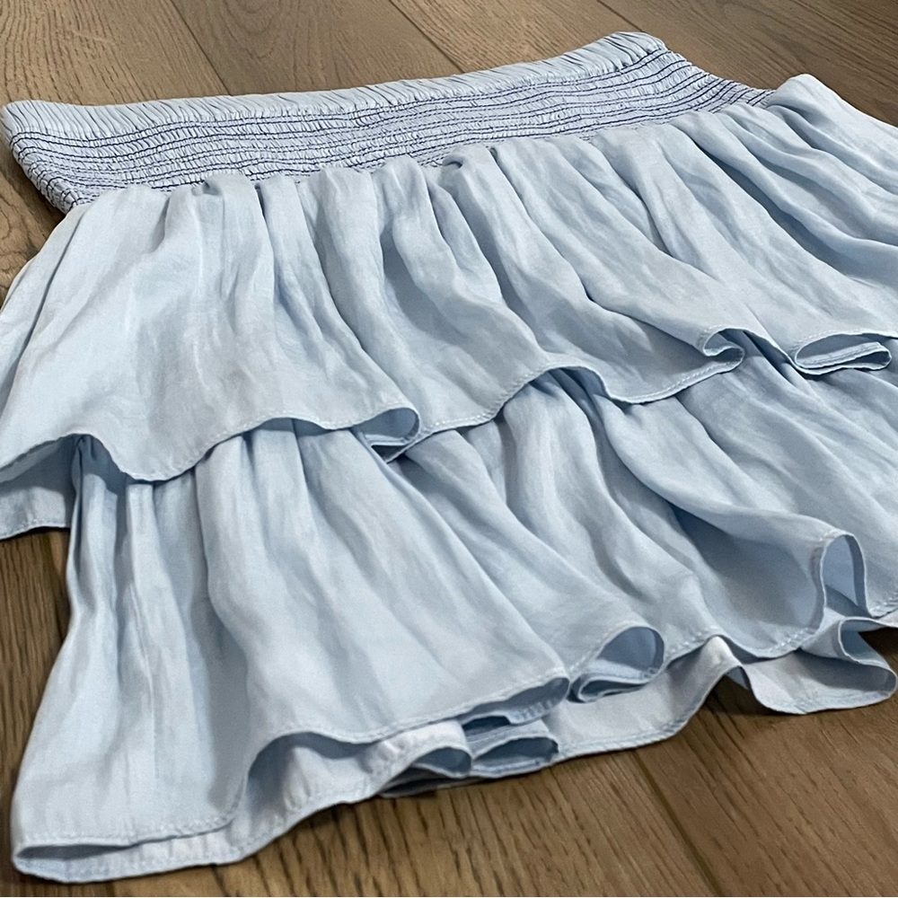 Dolan Ruffle Mini Skirt Blue Size Medium NEW‎